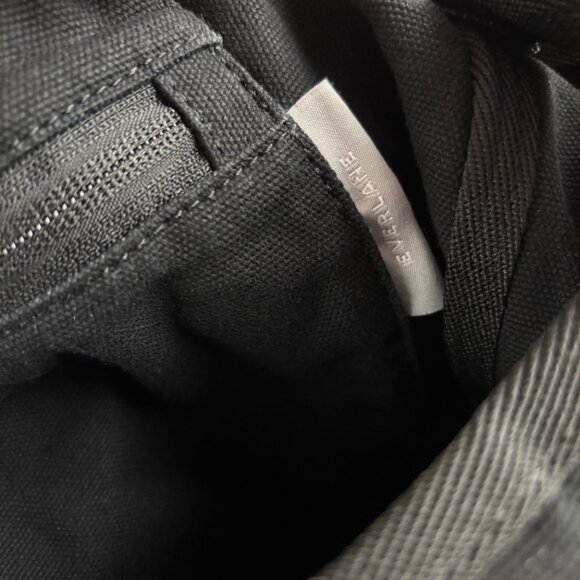 Everlane The Lantern Bag Canvas Shoulder Crossbody Bucket Tote Black - Picture 8 of 13